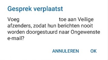 Beeld Voorkom SPAM instructie Stap 5